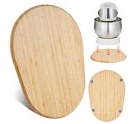 VEVOR Mixer Slider, Oval 15.7 x 11.1-inch, Appliance Slider Compatible with Tilt Head 5.5-8 Qt Stand Mixer, PTFE Feet, Kitchen Countertop Storage Mover Sliding Tray, Natural Wood