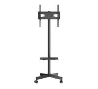 VEVOR Mobile TV Stand, Mobile TV Cart for 23 to 60 inch TVs, Height Adjustable Portable TV Stand with Wheels, with A Tray for Audio-Visual Devices, Rolling TV Stand with Mount for Bedroom, Living Room
