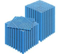 VEVOR Modular Interlocking Cushion, 50 Pack 30 x 30 cm Splicing Drainage Mats, Soft PVC Interlocking Drainage Floor Tiles, Non-Slip Drainage Holes for