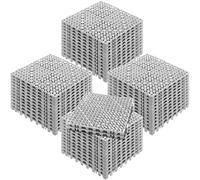 Vevor Modular Interlocking Cushion, 50 Pack 30 X 30 Cm Splicing Drainage Mats, Soft Pvc Interlocking Floor Tiles, Gray