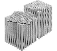 VEVOR Modular Interlocking Cushion, 55 Pack 30 x 30 cm Splicing Drainage Mats, Soft PVC Interlocking Drainage Floor Tiles, Non-Slip Drainage Holes for