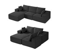 VEVOR Modular Sectional Sofa, L Shaped Modular Sofa with Chaise, Cloud Sectional Couch with High Rebound Sponge and Density, Upholstered Corduroy Couc