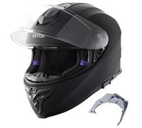 VEVOR Motorcycle Helmet, Full Face, Smart Street ABS & High Density Helmet with Bluetooth Slot & Interchangeable Lens, DOT Approved Comfortable Motocross Helmet, Fit for Youth & Adults，XL（61-62cm)