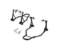 VEVOR Motorcycle Stand Lift, 1100lbs Capacity Front Rear Combo Stand Lift, Front Wheel Dual-Fork Stand, Rear U+L Fork Swingarm Spool Stand, for Most Yamaha Honda Kawasaki Suzuki Motorcycles, Black