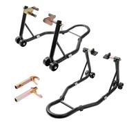 VEVOR Motorcycle Stand Lift 850lbs Front Rear Combo Stand Lift Stand Front Wheel Fork Stand Rear U+L Fork Swingarm Spool Stand Compatible with Most Ya