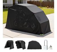VEVOR Motorcycle Storage Shelter Flip-Up Garage Tent with Lock 136x54x75 in