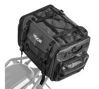 VEVOR Motorcycle Tail Bag, 40-60 L Expandable Motorcycle Rear Seat Bag with Waterproof Rain Cover, Foldable Outdoor Sports Motorbike Luggage Storage with Shoulder Straps, Pocket & Elastic Cord, Black