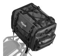 VEVOR Motorcycle Tail Bag, 40-60 L Expandable Motorcycle Rear Seat Bag with Waterproof Rain Cover, Foldable Outdoor Sports Motorbike Luggage Storage with Shoulder Straps, Pocket & Elastic Cord, Black