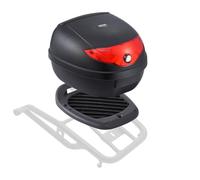 VEVOR Motorcycle Top Case, Universal Durable PP Material Motorbike Tail Box with Reflective Panel, 24L Waterproof Detachable Motorcycle Top Box with Multi-Hole Base, Fit for 99% of Motorcycle Frames