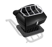 VEVOR Motorcycle Top Case, Universal Durable PP Material Motorbike Tail Box with Reflective Panel, 48L Waterproof Detachable Motorcycle Top Box with Multi-Hole Base, Fit for 99% of Motor Frames