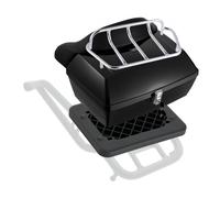 VEVOR Motorcycle Top Case, Universal Durable PP Material Motorbike Tail Box with Reflective Panel, 48L Waterproof Detachable Motorcycle Top Box with Multi-Hole Base, Fit for 99% of Motor Frames