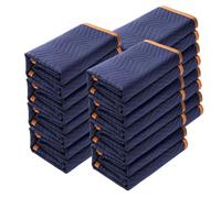 VEVOR Moving Blankets, 203.2 x 182.9 cm, 15.9 kg/dz Weight, 12 Packs, Professional Non-Woven & Recycled Cotton Packing Blanket, Heavy Duty Mover Pads