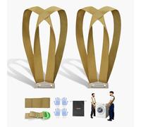 VEVOR Moving Straps, 2-Person Lifting and Moving System with 2 Harness Straps, 1 Load-bearing Strap & 1 Handheld Strap, Adjustable Lifting Shoulder Straps Move Furniture Appliances Mattresses