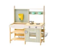 VEVOR Wooden Mud Kitchen Outdoor Toy Play Kitchen Set for Kids Pretend Playset