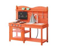 VEVOR Mud Kitchen for Kids, Wooden Toy Play Kitchen Set, Outdoor Toddler Grocery Store Playset for Boys & Girls, Pretend Play Kitchen with Stoves, Sin