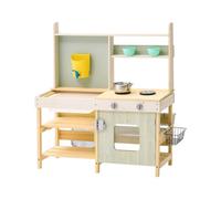 VEVOR Wooden Mud Kitchen Outdoor Toy Play Kitchen Set for Kids Pretend Playset