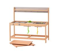 VEVOR Mud Kitchen for Kids, Wooden Toy Play Kitchen Set with Accessories, Outdoor Grocery Store Playset, Pretend Play Outdoor Kitchen for Boys and Girls, Toddler Play Kitchen with Stoves and Sink