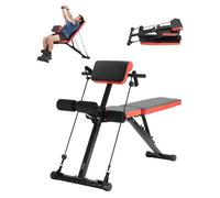 VEVOR Multi-Functional Weight Bench for Full Body Workout, Roman Chair Hyperextension Bench, 770 lbs Adjustable & Foldable Equipment for Back Arm Core