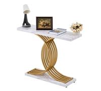 VEVOR Narrow Console Sofa Table, 39.4 inches Behind Couch Table, 1-Tier Long Entryway Table and Skinny Hallway Table, Narrow Sofa Table with Metal Fra