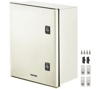 VEVOR NEMA Steel Enclosure, 16 x 12 x 8'' NEMA 4X Fiberglass Electrical Box, IP66 Waterproof & Dustproof, Outdoor/Indoor Electrical Junction Box, with Mounting Plate(40 x 30 x 20 cm)