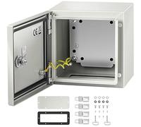 VEVOR NEMA Steel Enclosure, 8 x 8 x 6'' NEMA 4X Steel Electrical Box, IP66 Waterproof & Dustproof, Outdoor/Indoor Electrical Junction Box