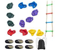 VEVOR Ninja Tree Climbing Kit 12 Climbing Holds 6 Ratchet Straps Climbing Ladder