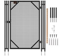 VEVOR NLGTR01 4 x 2.5 Ft, Easy DIY Installation Inground Gate Kit with Stainless Steel Latch, Removable Child & Pet Security Pool Fencing, Black