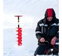Vevor Nylon Ice Auger 8 Inch Diameter 39 Inch Length With 11.8 Inch Extension Rod And Drill Adapter For Ice Fishing