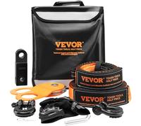 VEVOR Off-Road Recovery Kit, 3" x 30', Heavy Duty Winch Recovery Kit with 30000 lbs Tow Straps, 44092 lbs D-Ring Shackles, Shackle Receiver, Snatch Block Pulley, Gloves, Storage Bag for ATV Jeep Truck