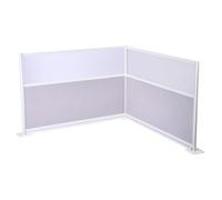 VEVOR Office Divider Privacy Partitions, 2-Pack, 1.83m x 1.22m Room Divider Walls, PET Workstation Cubicle Partition with Frosted Acrylic Windows, Freestanding Privacy Panels for Office Library