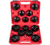VEVOR Oil Filter Socket Set, 14 Pcs Oil Filter Wrench Set, Sturdy Steel Oil Filter Socket, 3/8" Oil Filter Socket, Low Profile Oil Filter Socket Set for Easy Access, Oil Filter Wrench Cap Set with Ca
