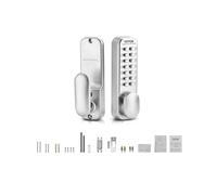 VEVOR OL-201D2-03 Entry 14 Key Door, Mechanical Keypad Door Knob, Single-Side Stainless Steel Waterproof Keyless Gate Lock, for Home Office Outdoor Fence Garage Yard, Silver