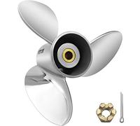 VEVOR Outboard Propeller, Replace for OEM 3860709, 3-Blade 14.5" x 21" Pitch Steel Boat Propeller, Compatible with Volvo Penta SX Drive All Models, with 19 Tooth Splines, RH