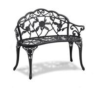 VEVOR Outdoor Bench 38.8in Metal Garden Bench 480lbs Park Patio Yard Porch Bench