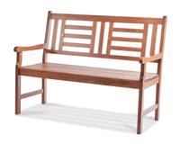 Vevor Outdoor Bench 48" Wood Garden Bench 700Lbs Cap W/backrest Armrests Patio Bench For Garden