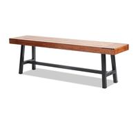 VEVOR Outdoor Bench, 63 inches Wood Garden Bench with Metal Leg for Outdoors, 500 lbs Load Capacity Bench, Outdoor Garden Park Bench, Dining Bench Patio Bench for Garden, Park, Yard, Front Porch