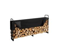 VEVOR Outdoor Firewood Rack with Cover 1/2 Cord Wood Holder 101 x 14 x 46 in