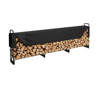 VEVOR Outdoor Firewood Rack with Cover 1/2 Cord Wood Holder 150 x 14 x 46 in