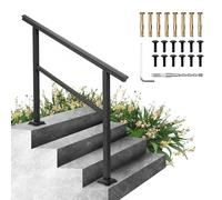 VEVOR Outdoor Handrail, Handrail Outdoor Stairs Aluminum Stair Handrail, Outdoor Stair Railing Transitional Range from 0 to 30 (4 Ft)