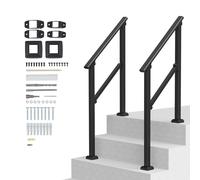 VEVOR Outdoor Handrails - 2-3 Step, 2 PCS, Carbon Steel