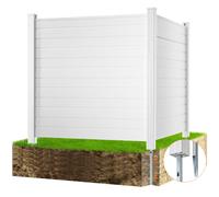 VEVOR Outdoor Privacy Screens, 50" W x 50" H Air Conditioner Fence, Pool Equipment Enclosure, Horizontal Vinyl Privacy Fence, Perfect to Enclose Trash