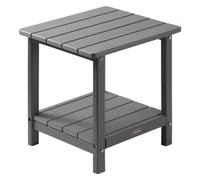 VEVOR Outdoor Side Table, 17.72W x 14.96D x 17.32H Inch, Double Layer HDPE Outside End Table for Easy Maintenance, Withstand Harsh Weather, Fit for Pa