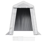 Vevor Outdoor Storage Shed, 6X6 Ft Portable Storage Tent With Roll-Up Door & Vents, Waterproof Canopy Shed Shelter, Grey