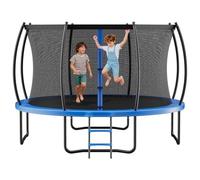 VEVOR Outdoor Trampoline, 14FT Recreational Trampoline, ASTM Approved Trampolines with Enclosure Net & Thickened Pad, Max 450 lbs Weight Capacity, Anti-Rust Backyard Trampolines for Kids & Adults