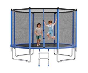 VEVOR Outdoor Trampoline, 14FT Round Recreational Trampoline with Enclosure Net, ASTM Approved, Heavy Duty Trampolines, Max 450 lbs Weight Capacity, Anti-Rust Backyard Trampolines for Kids & Adults