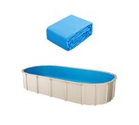 VEVOR Oval Pool Liner, 16.4 x 9.8 ft Pool Liner, Uinbead Style, Durable Vinyl Pool Liner, Standard Gauge, 47in Wall Height, Pool Liner Replacement for Steel Sided Above-Ground Swimming Pools