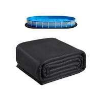 VEVOR Oval Pool Liner Pad, 18 x 33 ft Pool Liner Pad for Above Ground Swimming Pools, Extra-Thick Pool Mat, Prevents Punctures, Recycled Geotextile Material Underlayment Pad, Extend Liner Life