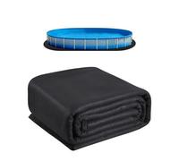 VEVOR Oval Pool Liner Pad, 18 x 33 ft Pool Liner Pad for Above Ground Swimming Pools, Extra-Thick Pool Mat, Prevents Punctures, Recycled Geotextile Ma