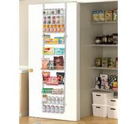VEVOR Over the Door Pantry Organizer, 10-Tier Pantry Organization and Storage, Heavy-Duty Steel Hanging Spice Rack, Adjustable Wall Seasoning Shelves, for Home Kitchen Laundry Room Bathroom, White