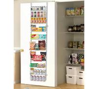 VEVOR Over the Door Pantry Organizer, 10-Tier Pantry Organization and Storage, Heavy-Duty Steel Hanging Spice Rack, Adjustable Wall Seasoning Shelves, for Home Kitchen Laundry Room Bathroom, White